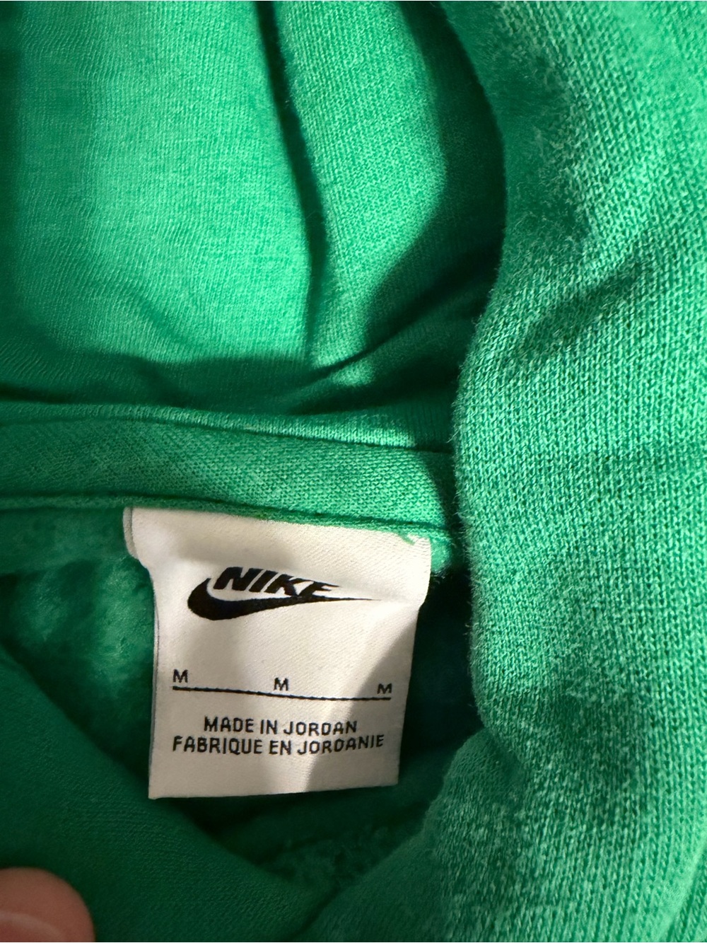 Nike Green Crewneck Hoodie with White Swoosh - Picture 2 of 3